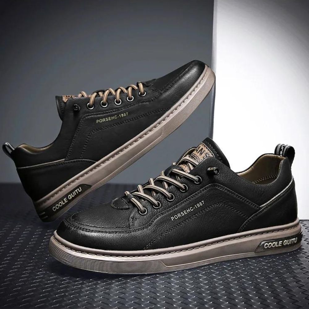 Tênis Masculino Casual de Couro