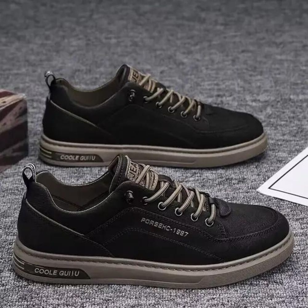 Tênis Masculino Casual de Couro