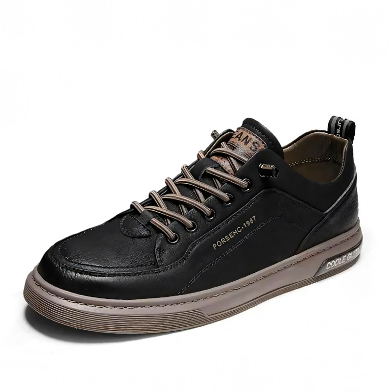 Tênis Masculino Casual de Couro