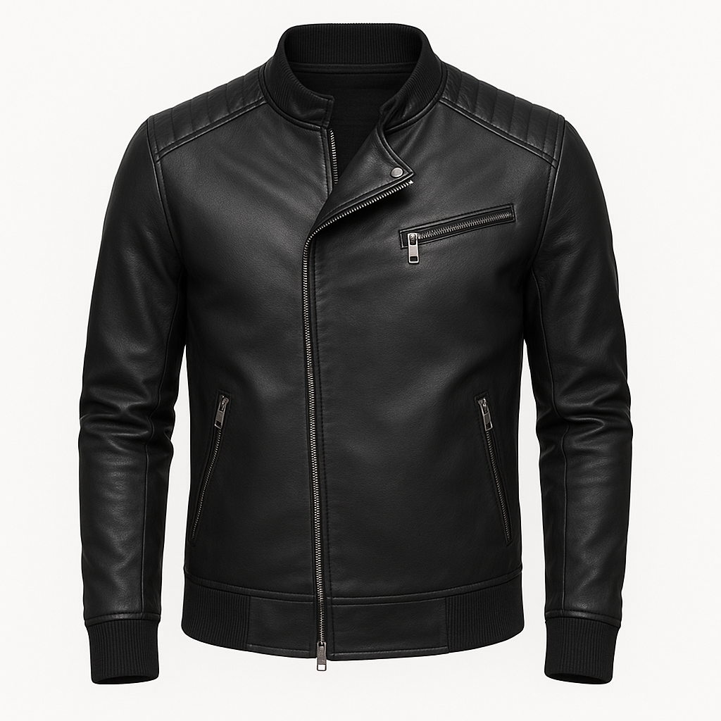 jaqueta de couro masculina