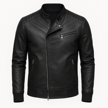 jaqueta de couro masculina