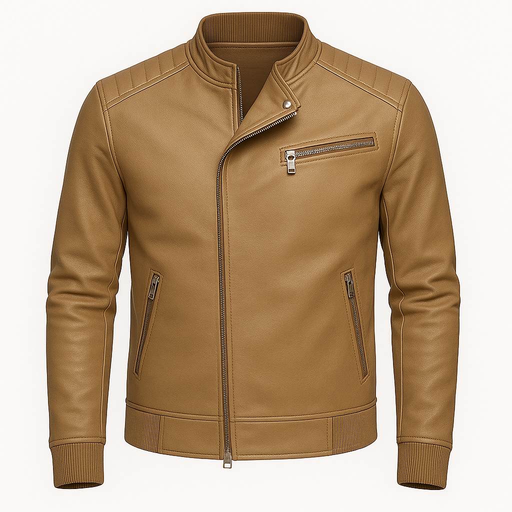 jaqueta de couro masculina