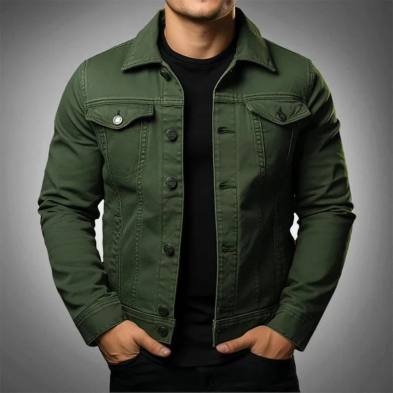 Jaqueta Jeans Masculina Estilo Slim