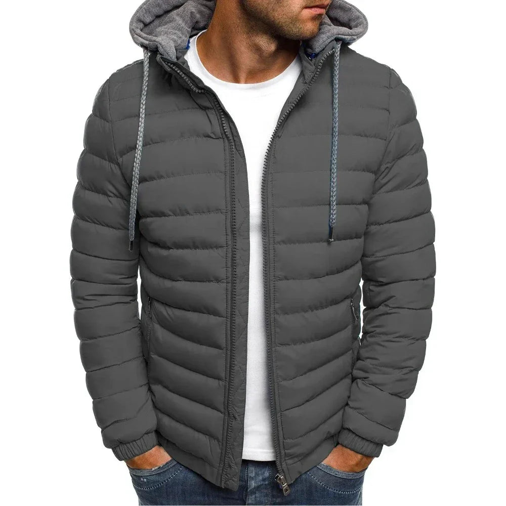 Jaqueta Masculina com Capuz Casual