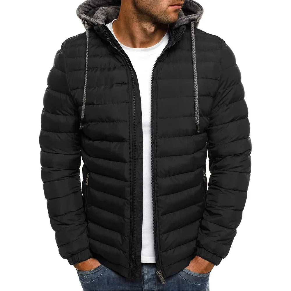 Jaqueta Masculina com Capuz Casual
