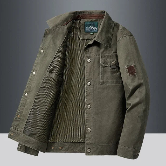 Jaqueta Casual Masculina em Algodão