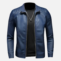 Jaqueta de Couro Motociclista Masculina
