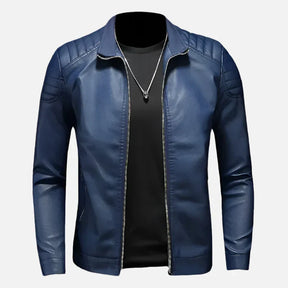 Jaqueta de Couro Motociclista Masculina