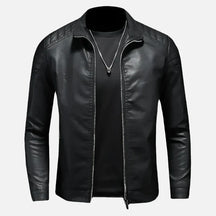 Jaqueta de Couro Motociclista Masculina