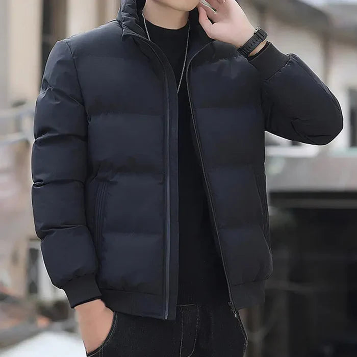 Jaqueta Puffer Masculina com Design Acolchoado