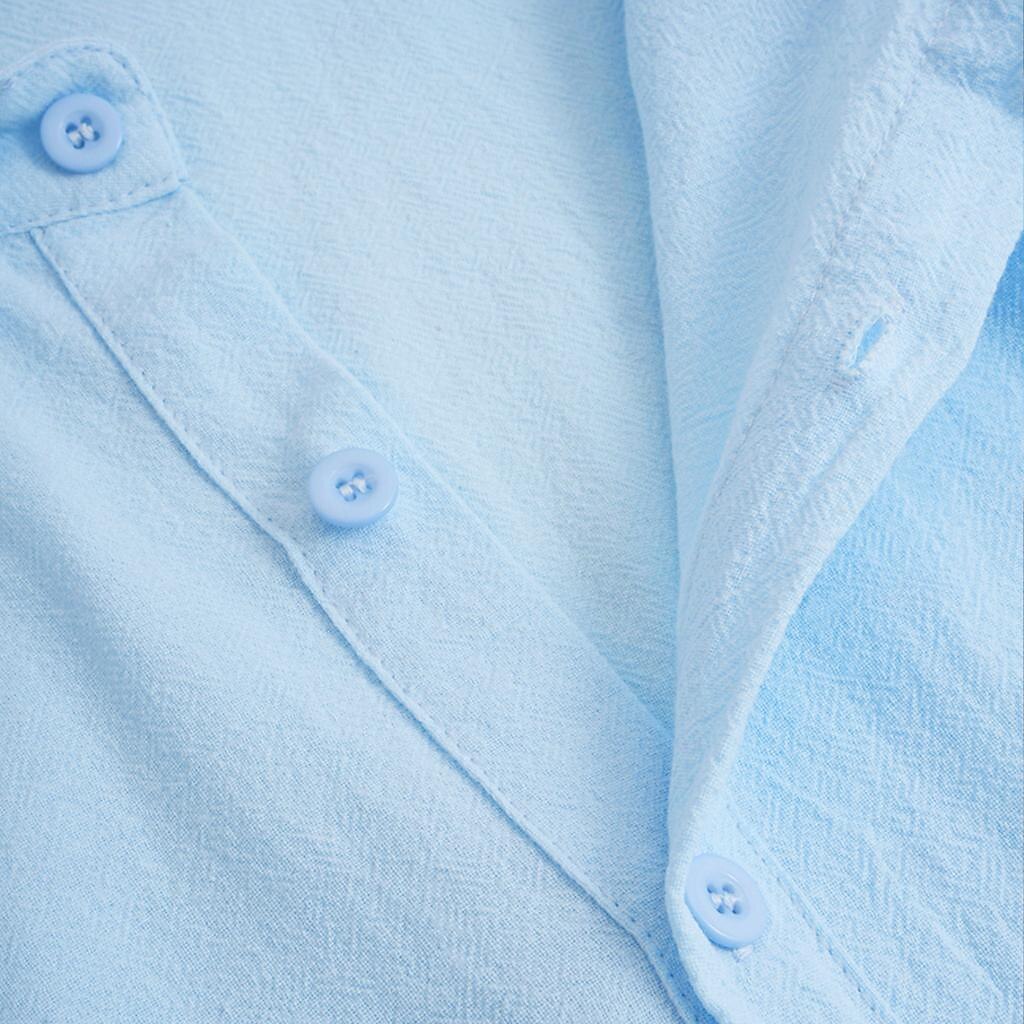 Camisa de Linho Masculina Estilo Clássico